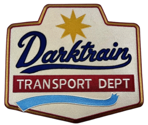 Darktrain Transport Department custom embroidered patch Ireland