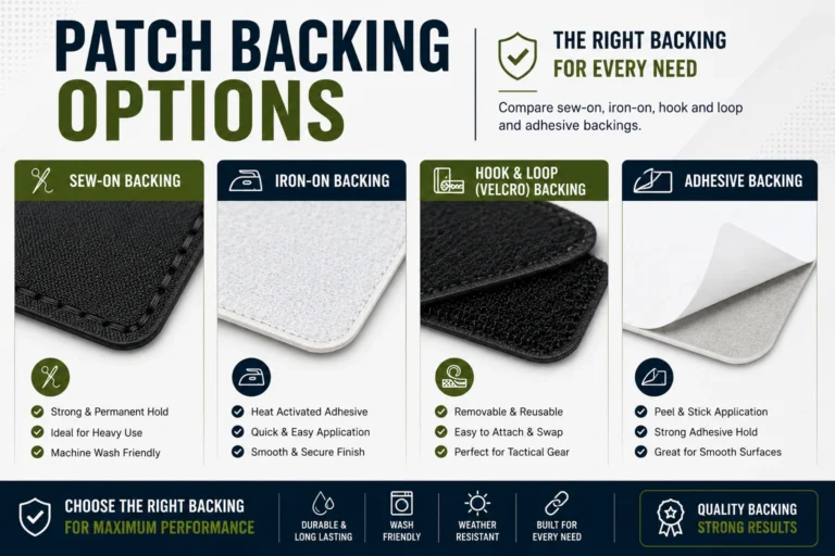 Best patch backing options including iron on patches Ireland and velcro patches Ireland
